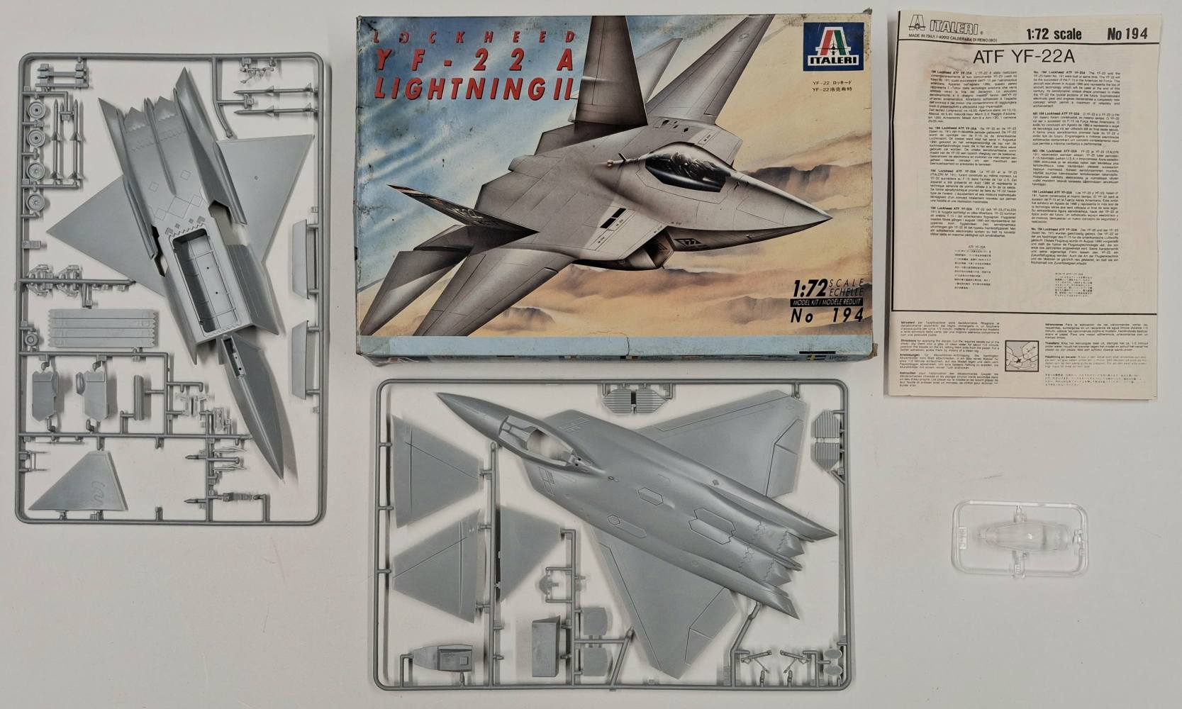 KINGKIT MODEL SCRAPYARD ITALERI 194 LOCKHEED YF-22 A LIGHTING II NO DECALS Salvage Yard