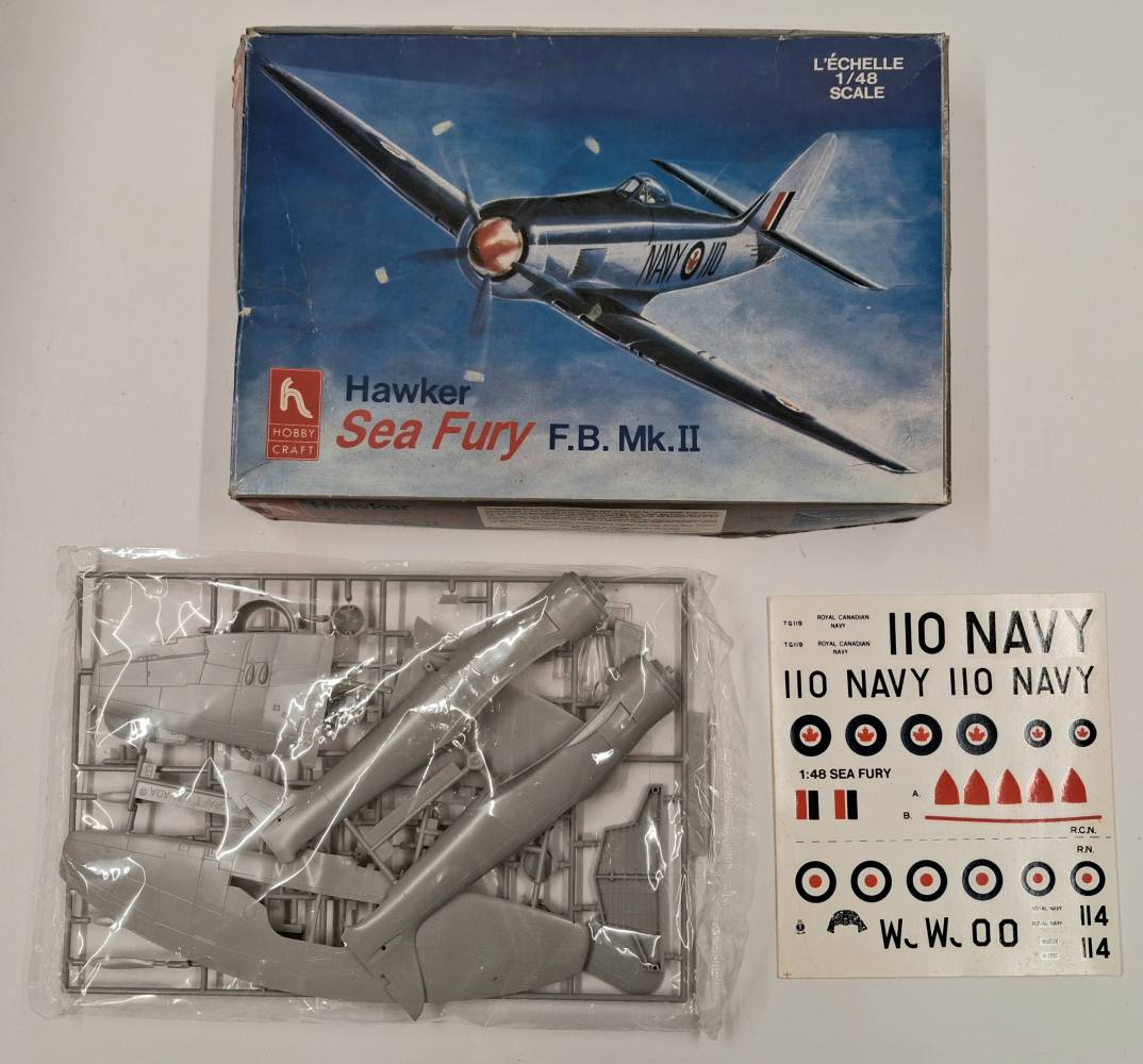 KINGKIT MODEL SCRAPYARD HOBBY CRAFT HC1583 HAWKER SEA FURY F.B.MK.II NO INSTRUCTIONS Salvage Yard
