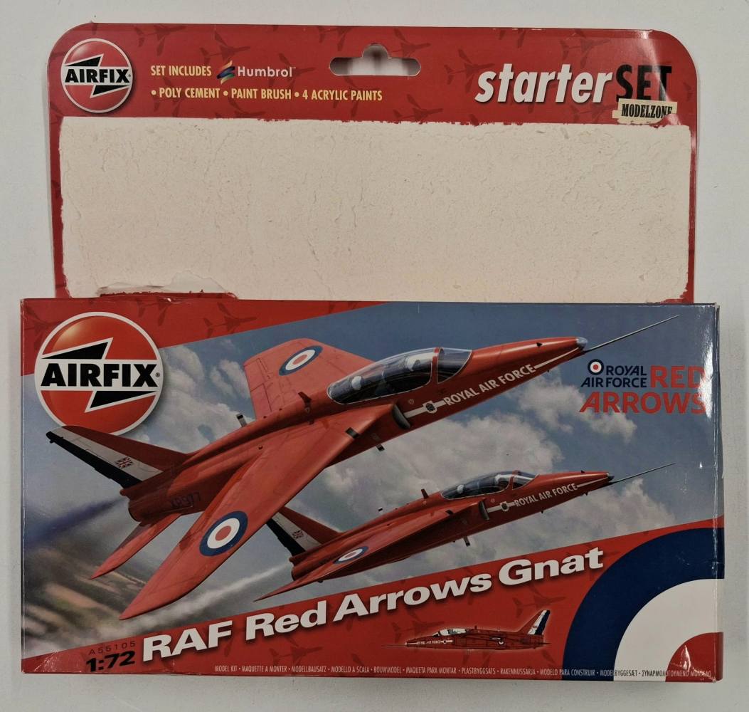 KINGKIT MODEL SCRAPYARD AIRFIX A55105 RAF RED ARROWS GNAT NO PAINTS Salvage Yard