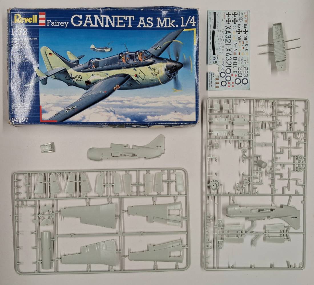 KINGKIT MODEL SCRAPYARD REVELL 04397 FAIREY GANNET AS MK. 1/4 STARTED CUT DECALS Salvage Yard