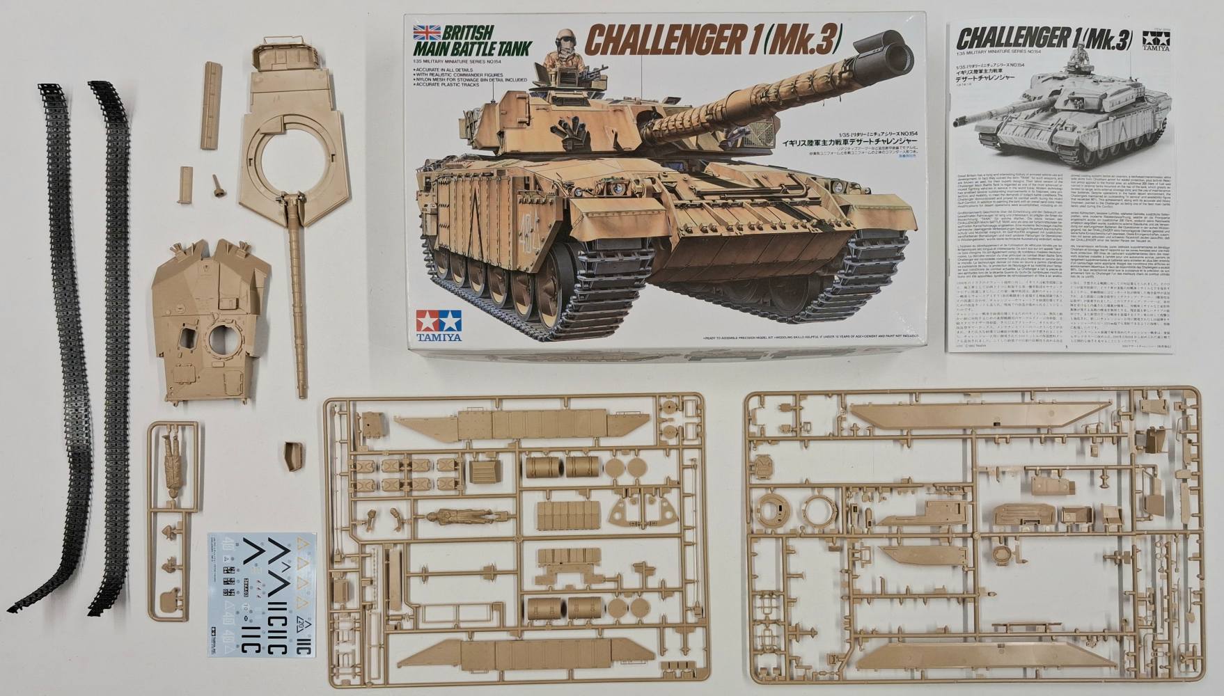 KINGKIT MODEL SCRAPYARD TAMIYA 35154.3300 BRITISH MAIN BATTLE TANK CHALLENGER 1 MK.3 STARTED Salvage Yard