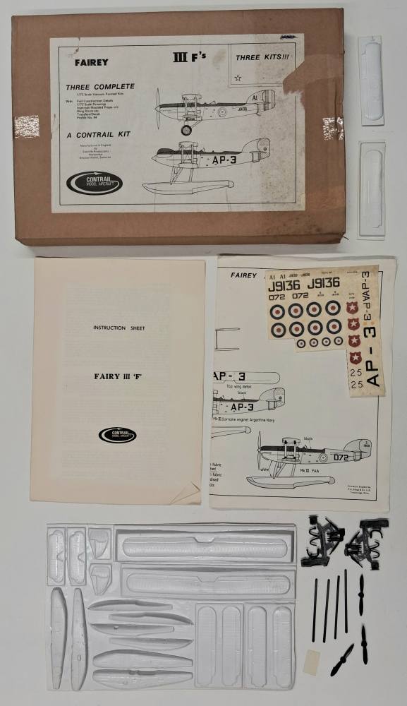 KINGKIT MODEL SCRAPYARD CONTRAIL MODEL AIRCRAFT 44 FAIREY III F S DAMAGED Salvage Yard