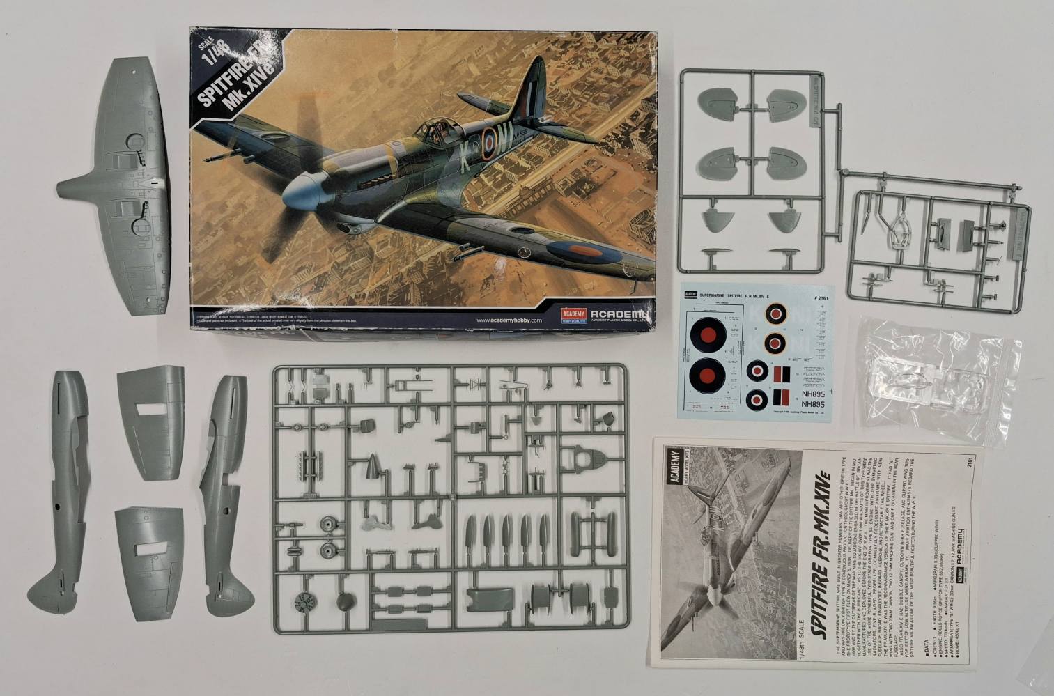 KINGKIT MODEL SCRAPYARD ACADEMY 2161 SPITFIRE FR. MK.XIVE CRACKED DECALS Salvage Yard