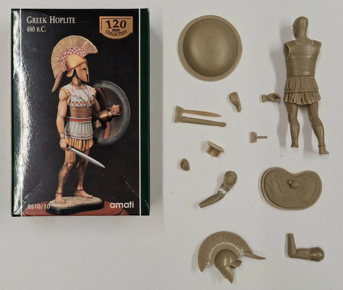 KINGKIT MODEL SCRAPYARD AMATI 8510/10 GREEK HOPLITE 480 B.C. STARTED Salvage Yard