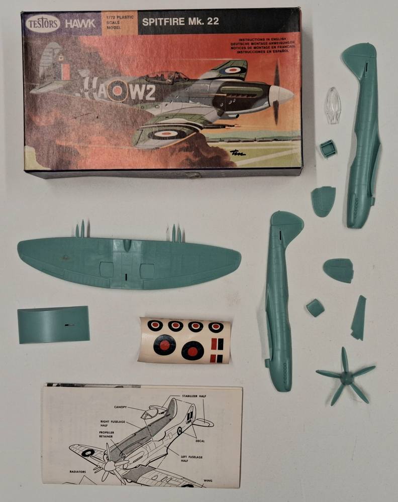 KINGKIT MODEL SCRAPYARD TESTORS 405 SPITFIRE MK. 22 CRACKED DECALS Salvage Yard