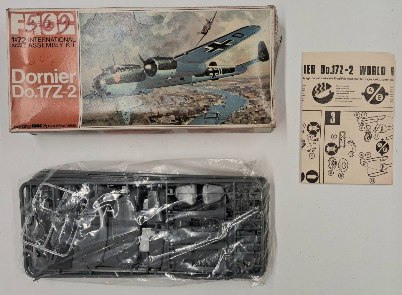 KINGKIT MODEL SCRAPYARD FROG F205 DORNIER DO.17Z-2 NO DECALS Salvage Yard