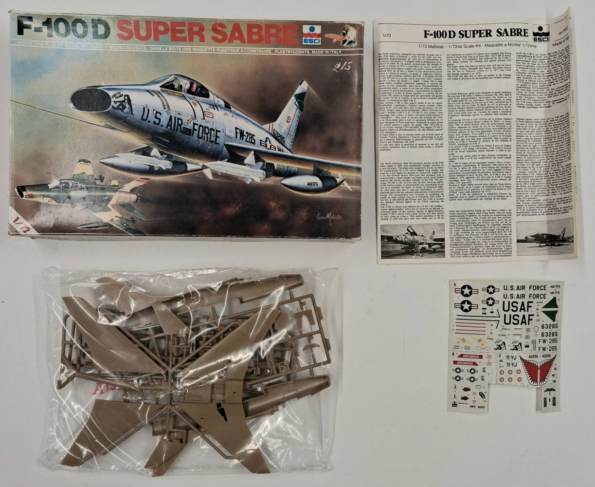 KINGKIT MODEL SCRAPYARD ESCI 9022 F-100D SUPER SABRE CUT DECALS Salvage Yard