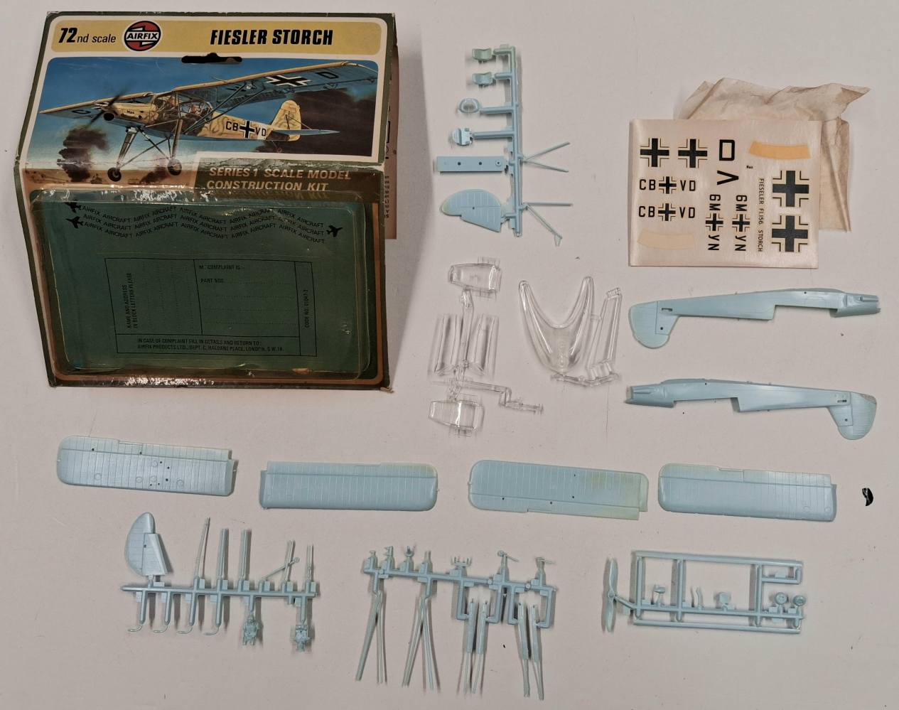 KINGKIT MODEL SCRAPYARD AIRFIX 01047-2 FIESLER STORCH DAMAGED PACKAGING Salvage Yard