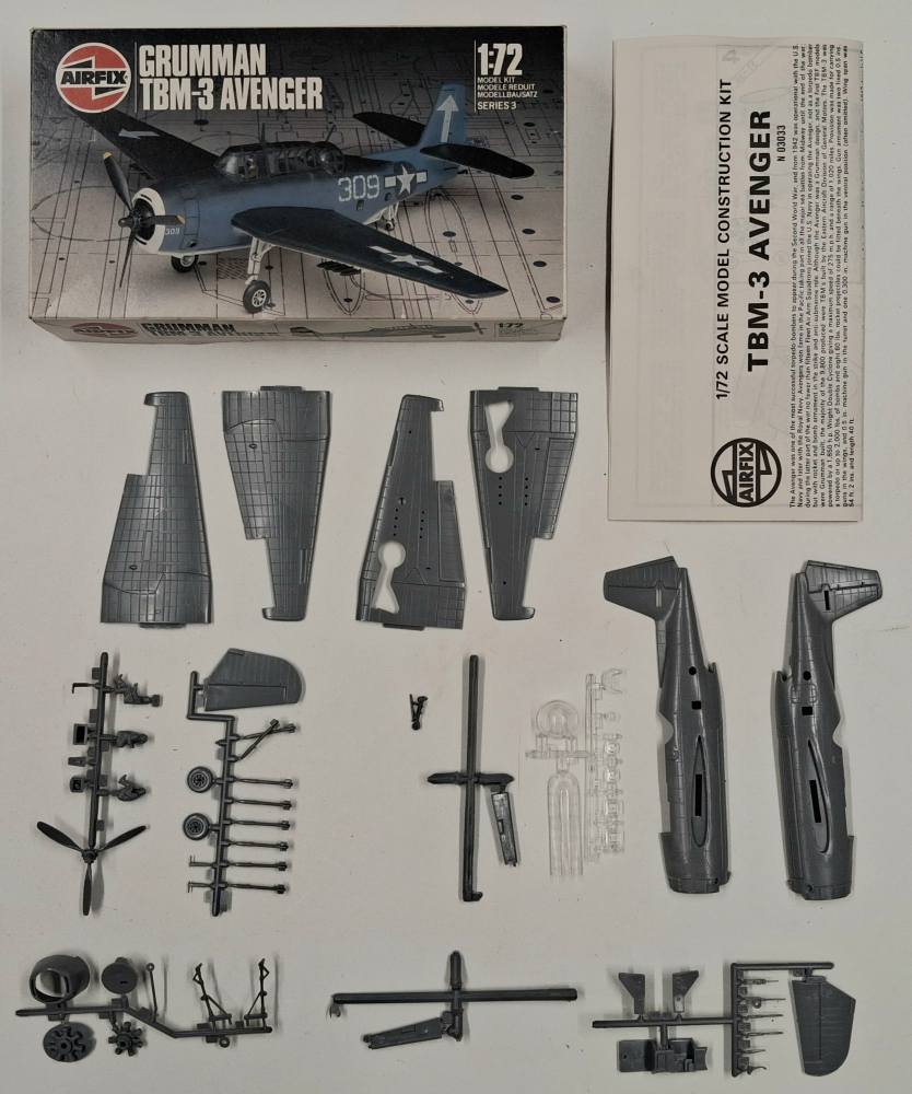 KINGKIT MODEL SCRAPYARD AIRFIX 03033 TBM-3 AVENGER NO DECALS Salvage Yard