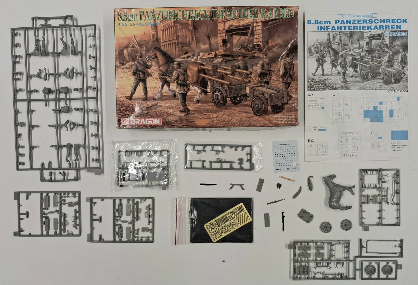 KINGKIT MODEL SCRAPYARD DRAGON 6104 8.8cm PANZERSCHRECK INFANTERIEKARREN STARTED Salvage Yard