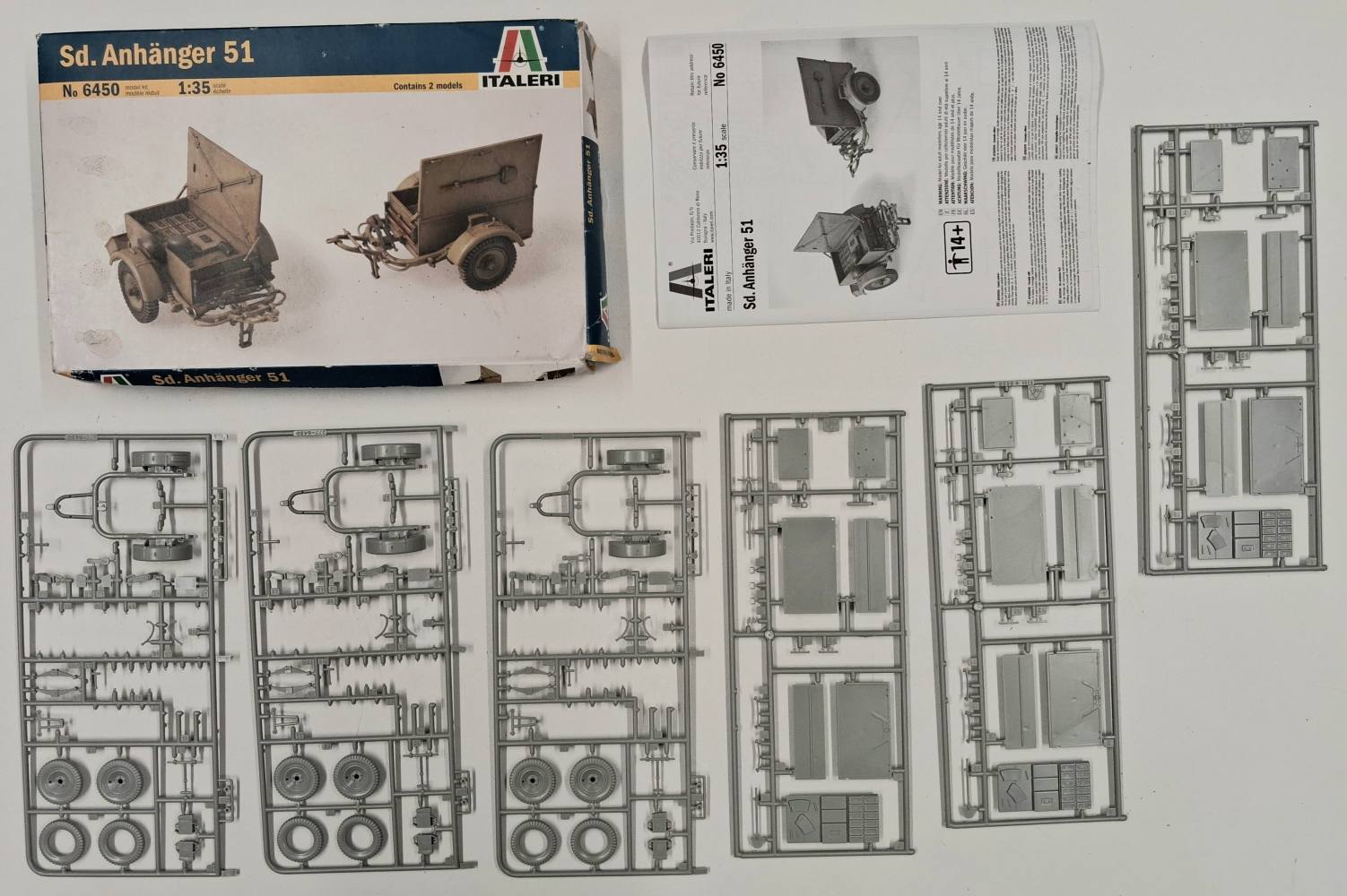 KINGKIT MODEL SCRAPYARD ITALERI 6450 SD. ANHANGER 51 INCOMPLETE Salvage Yard