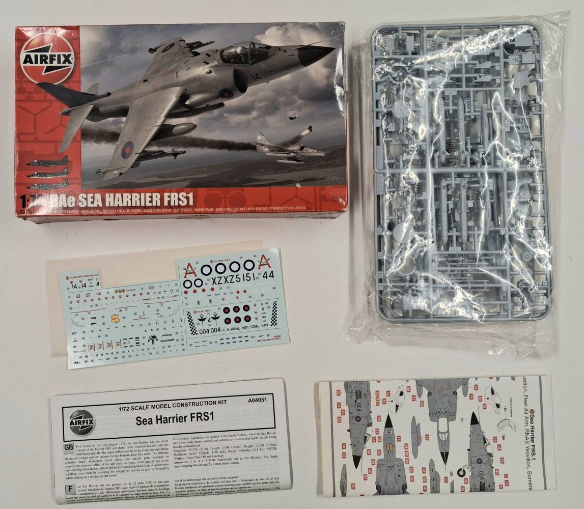 KINGKIT MODEL SCRAPYARD AIRFIX A04051 BAE SEA HARRIER FRS1 CUT DECALS Salvage Yard