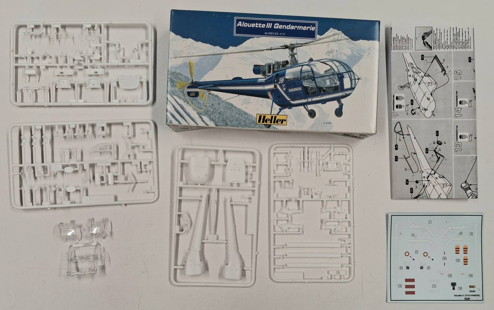KINGKIT MODEL SCRAPYARD HELLER 80286 ALOUETTE II GENDARMERIE MISSING CANOPY Salvage Yard