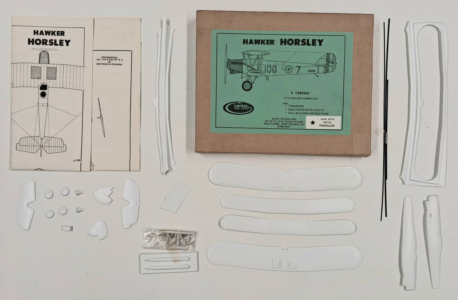 KINGKIT MODEL SCRAPYARD CONTRAIL MODEL AIRCRAFT HAWKER HORSLEY NO DECALS Salvage Yard