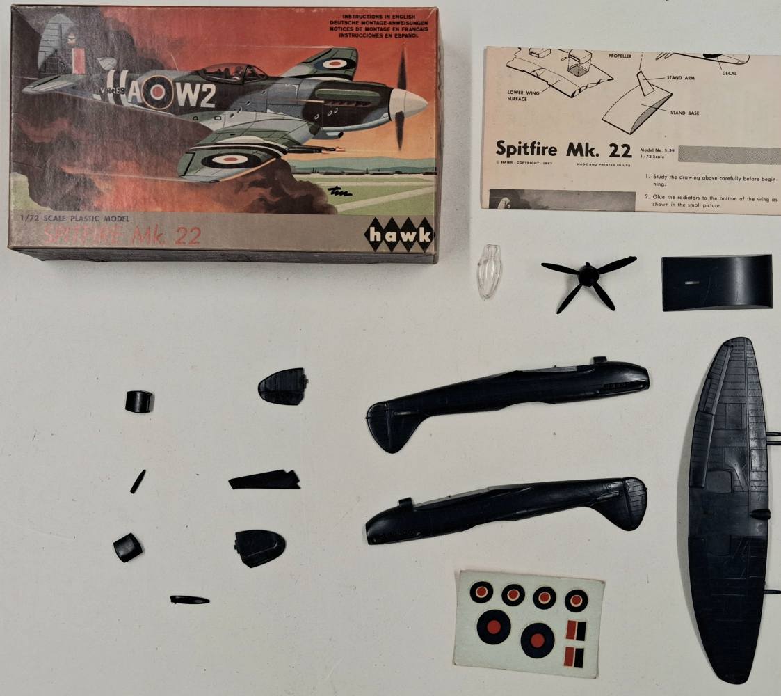 KINGKIT MODEL SCRAPYARD HAWK 5-39 SPITFIRE MK.22 INCOMPLETE BROKEN PROP Salvage Yard