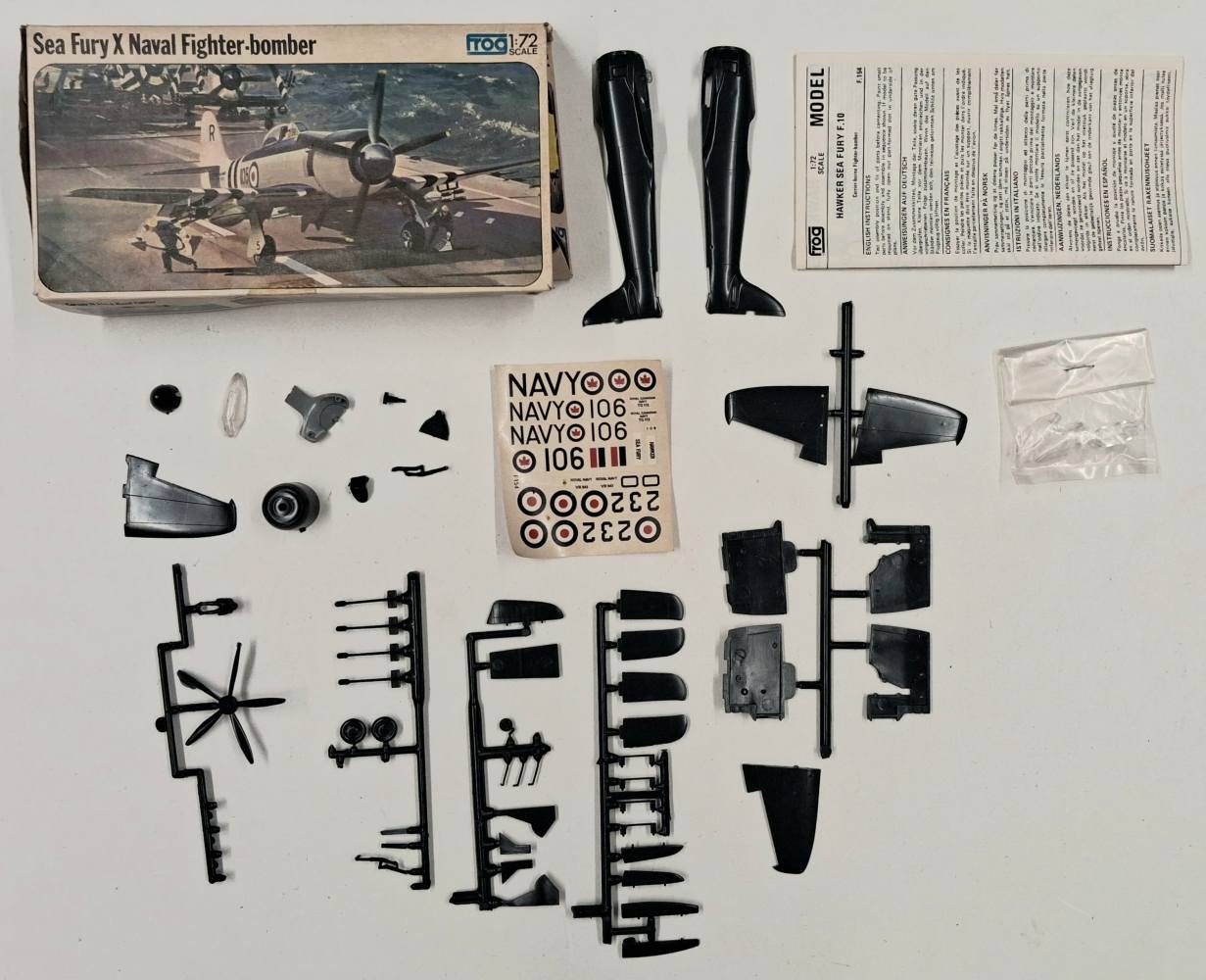 KINGKIT MODEL SCRAPYARD FROG F154 SEA FURY X INCOMPLETE Salvage Yard