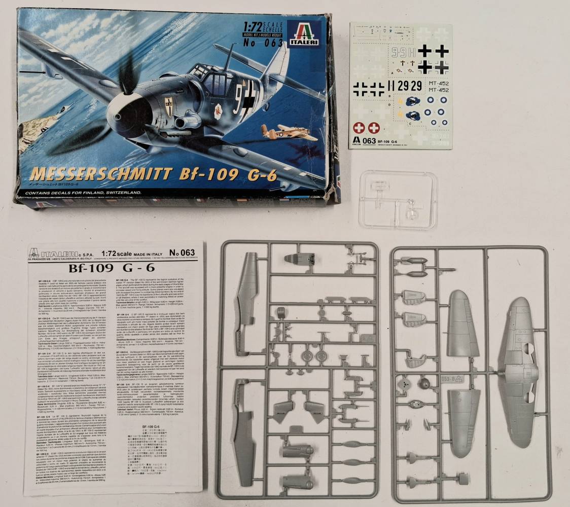 KINGKIT MODEL SCRAPYARD ITALERI 063 MESSERSCHMITT BF-109 G-6 INCOMPLETE Salvage Yard