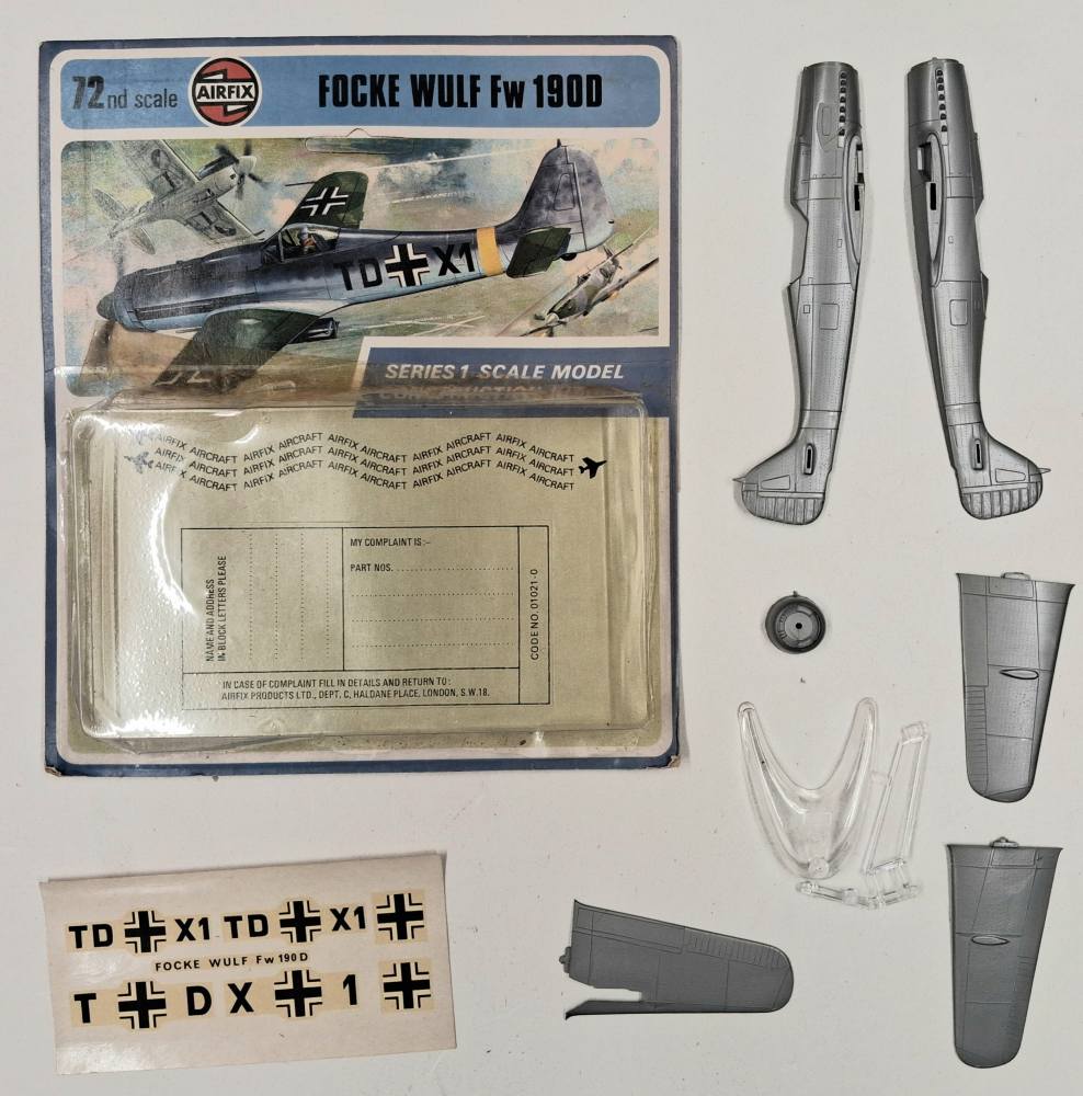 KINGKIT MODEL SCRAPYARD AIRFIX 01021 FOCKE WULF FW 190D INCOMPLETE Salvage Yard