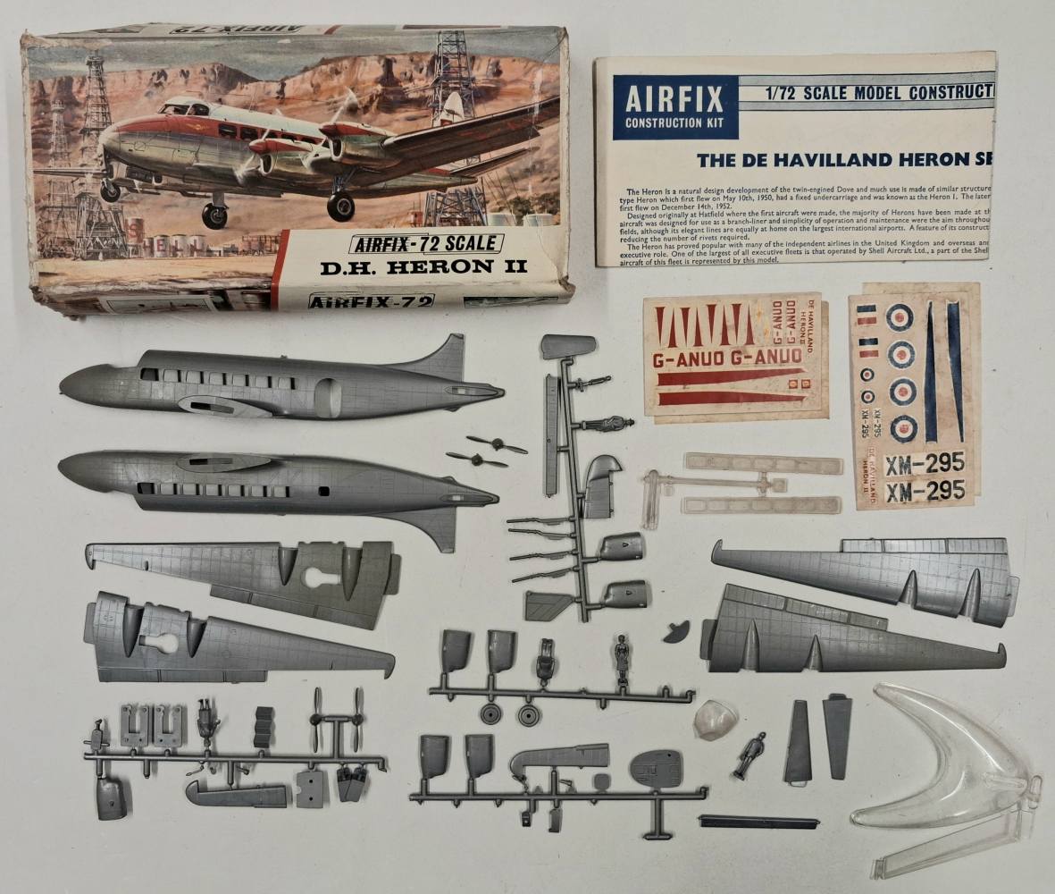 KINGKIT MODEL SCRAPYARD AIRFIX 381 DH HERON II INCOMPLETE Salvage Yard