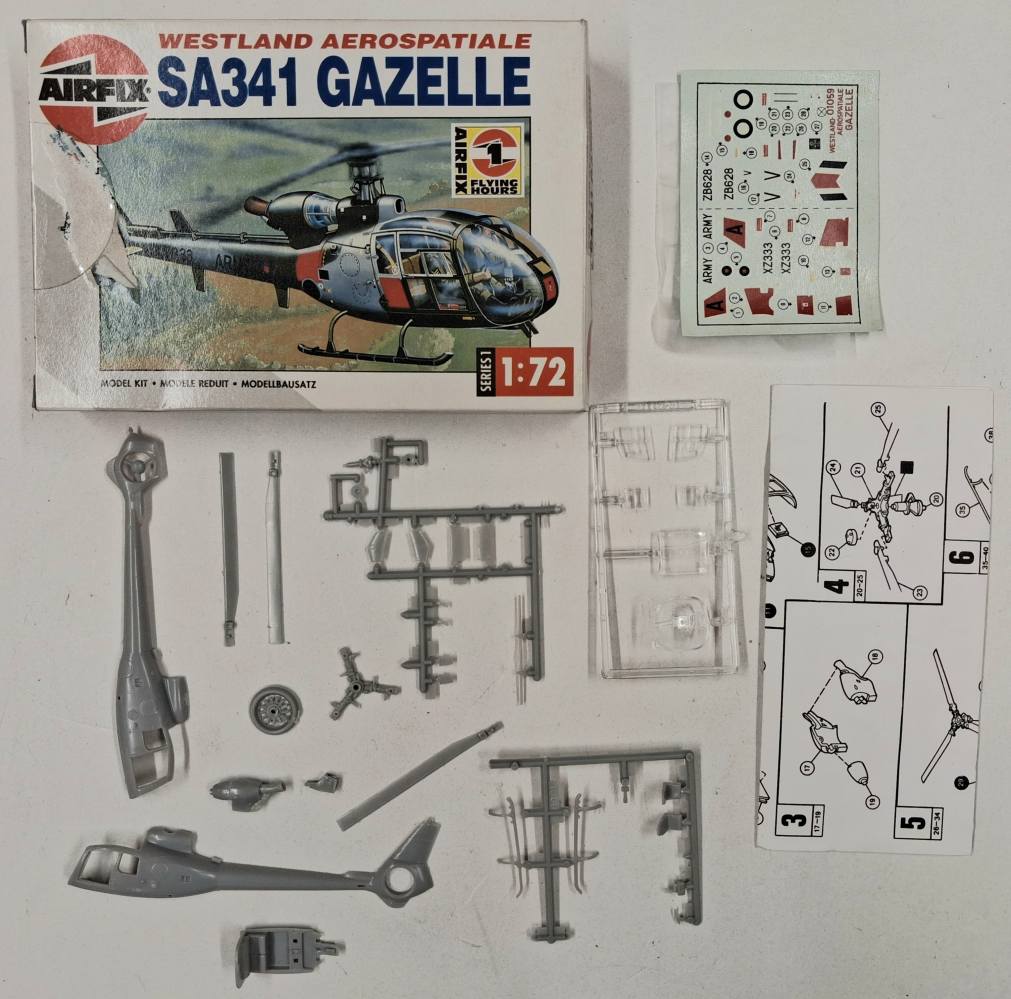 KINGKIT MODEL SCRAPYARD AIRFIX 01059 SA341 GAZELLE CRACKED DECALS Salvage Yard
