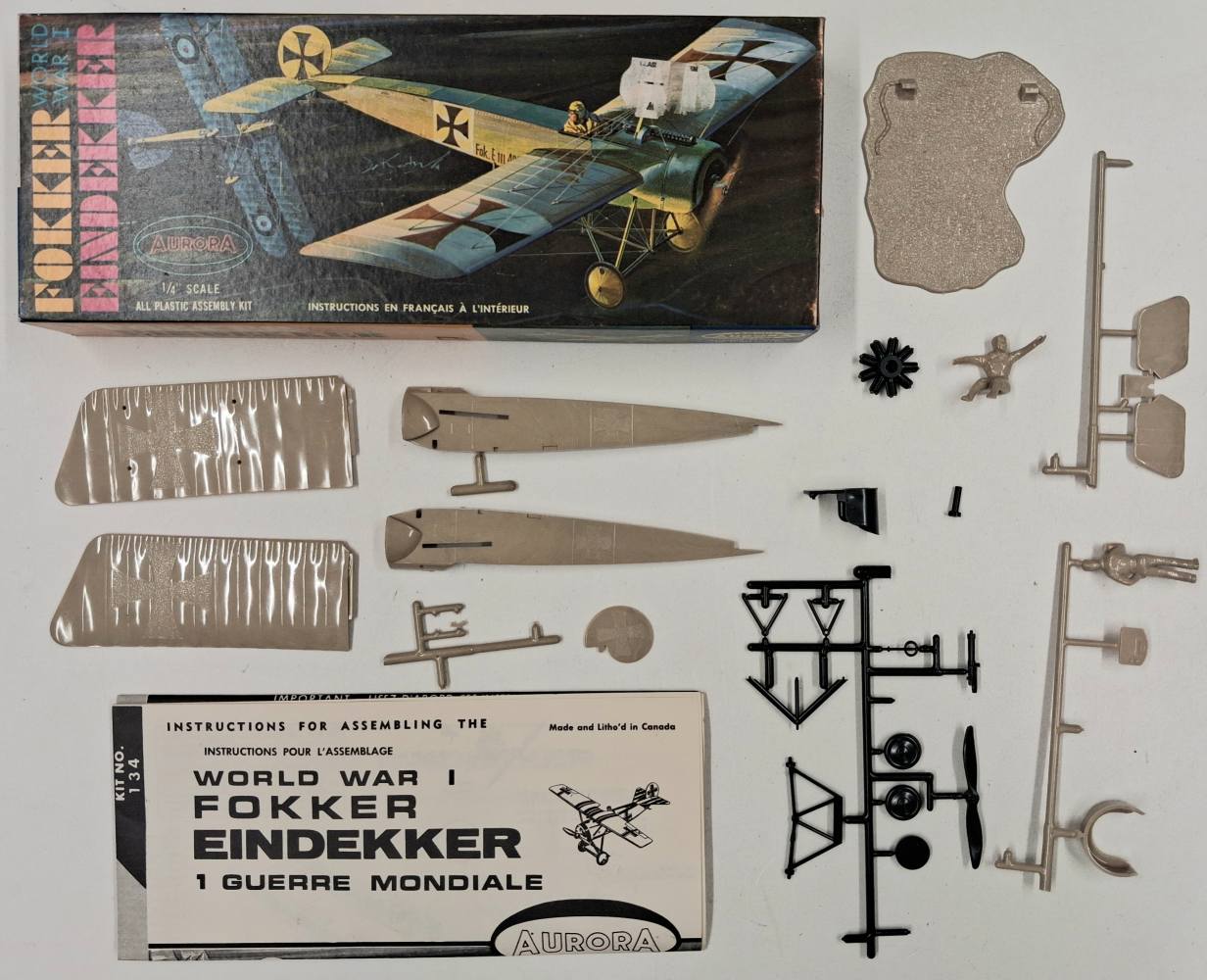 KINGKIT MODEL SCRAPYARD AURORA 134 FOKKER EINDECKER NO DECALS Salvage Yard
