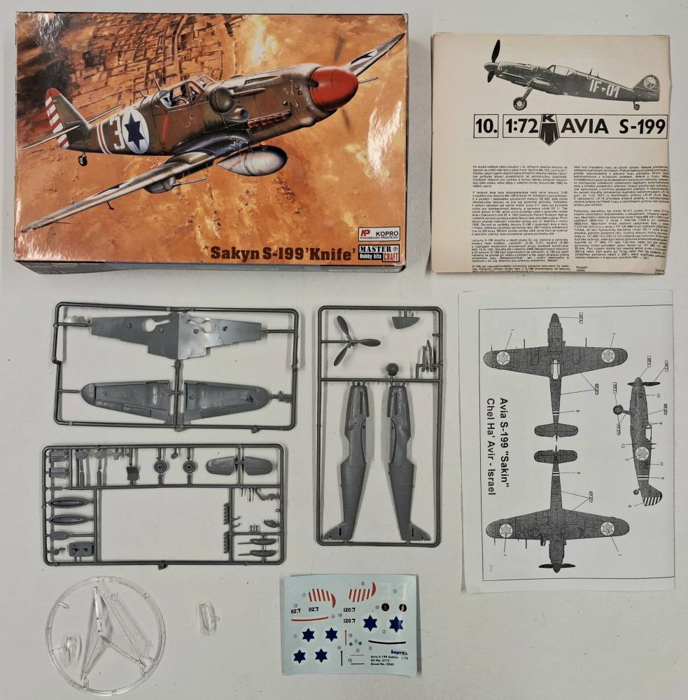 KINGKIT MODEL SCRAPYARD MASTERCRAFT S-199 SAKYN KNIFE NO INSTRUCTIONS CRACKED DECALS Salvage Yard