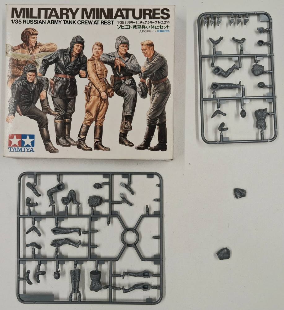 KINGKIT MODEL SCRAPYARD TAMIYA 35214 RUSSIAN ARMY TANK CREW AT REST INCOMPLETE Salvage Yard