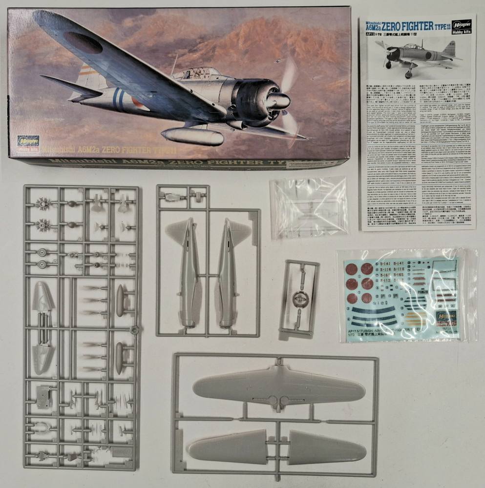 KINGKIT MODEL SCRAPYARD HASEGAWA AP13 MITSUBISHI A6M2A ZERO FIGHTER TYPE 11 CRACKED DECALS Salvage Yard