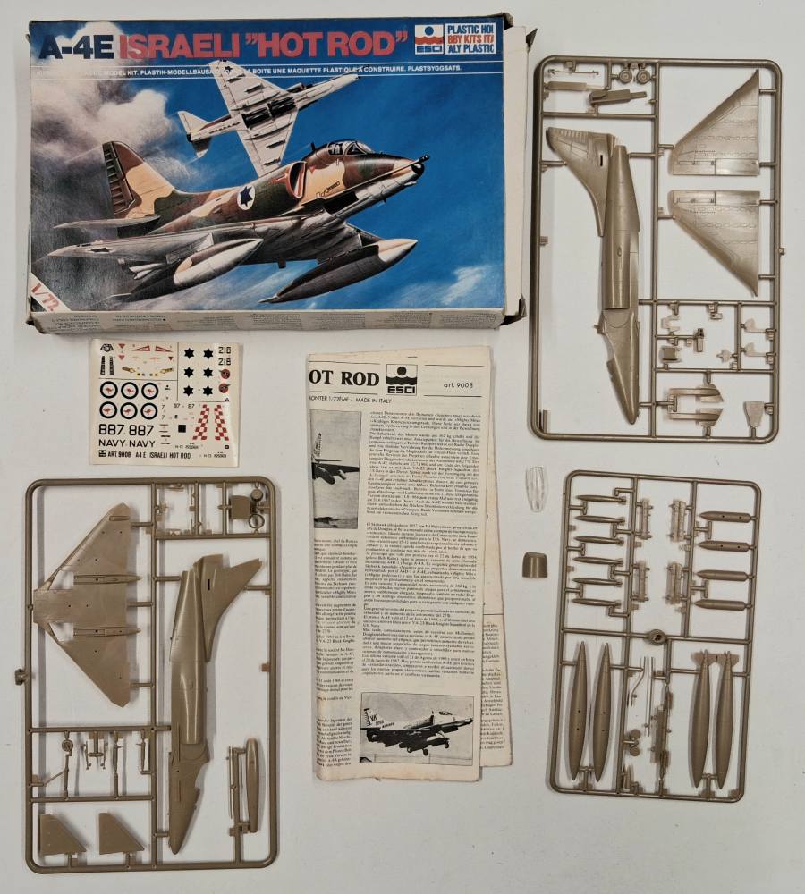 KINGKIT MODEL SCRAPYARD ESCI 9008 A-4E ISRAELI HOT ROD NO CANOPY Salvage Yard