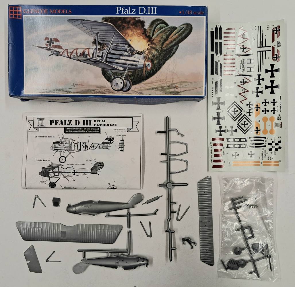 KINGKIT MODEL SCRAPYARD GLENCOE MODELS 05115 PFALZ D.III INCOMPLETE Salvage Yard