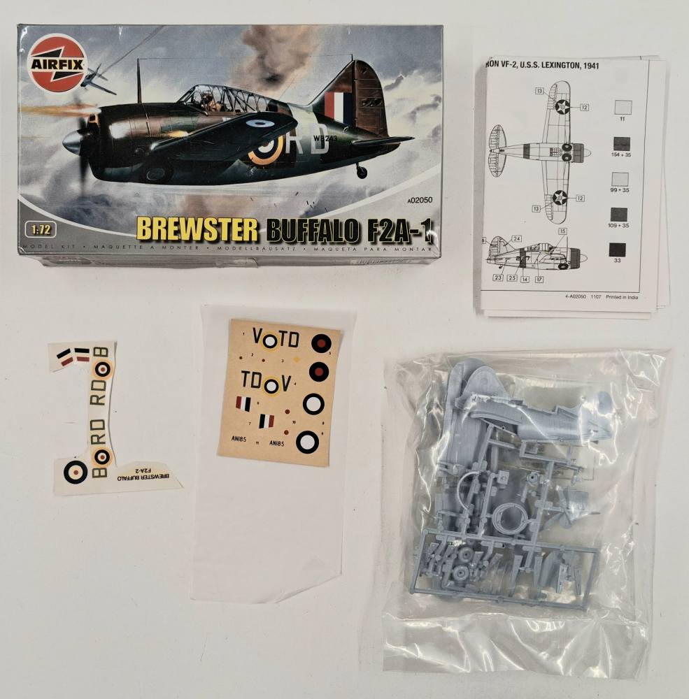 KINGKIT MODEL SCRAPYARD AIRFIX 02050 BREWSTER BUFFALO F2A-1 CUT DECALS Salvage Yard