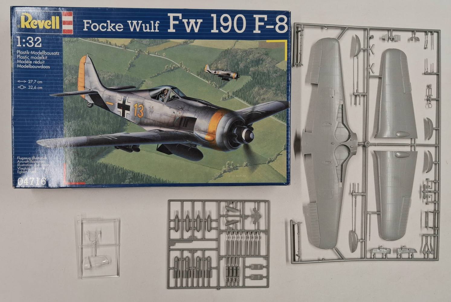 KINGKIT MODEL SCRAPYARD REVELL 04716 FOCKE WULF FW 190 F-8 NO INSTRUCTIONS/DECALS Salvage Yard