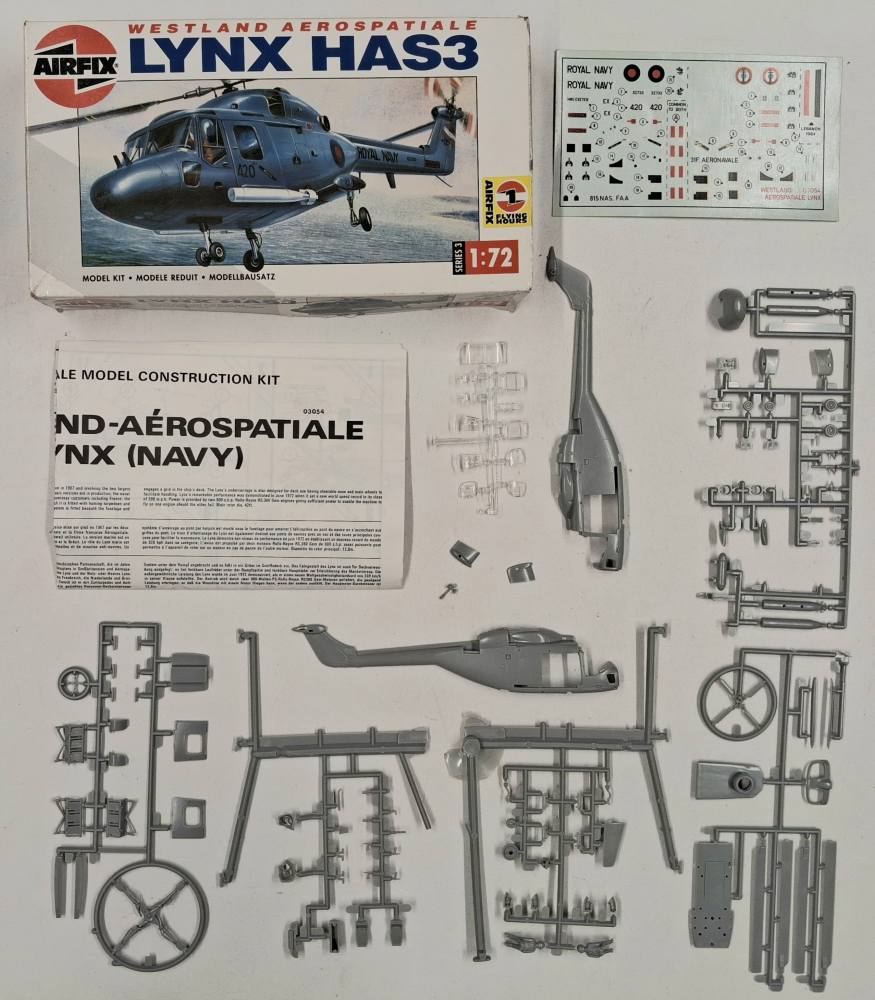 KINGKIT MODEL SCRAPYARD Salvage Yard AIRFIX 03054 WESTLAND AEROSPATIALE LYNX HAS3 INCOMPLETE Aircraft Model Kits