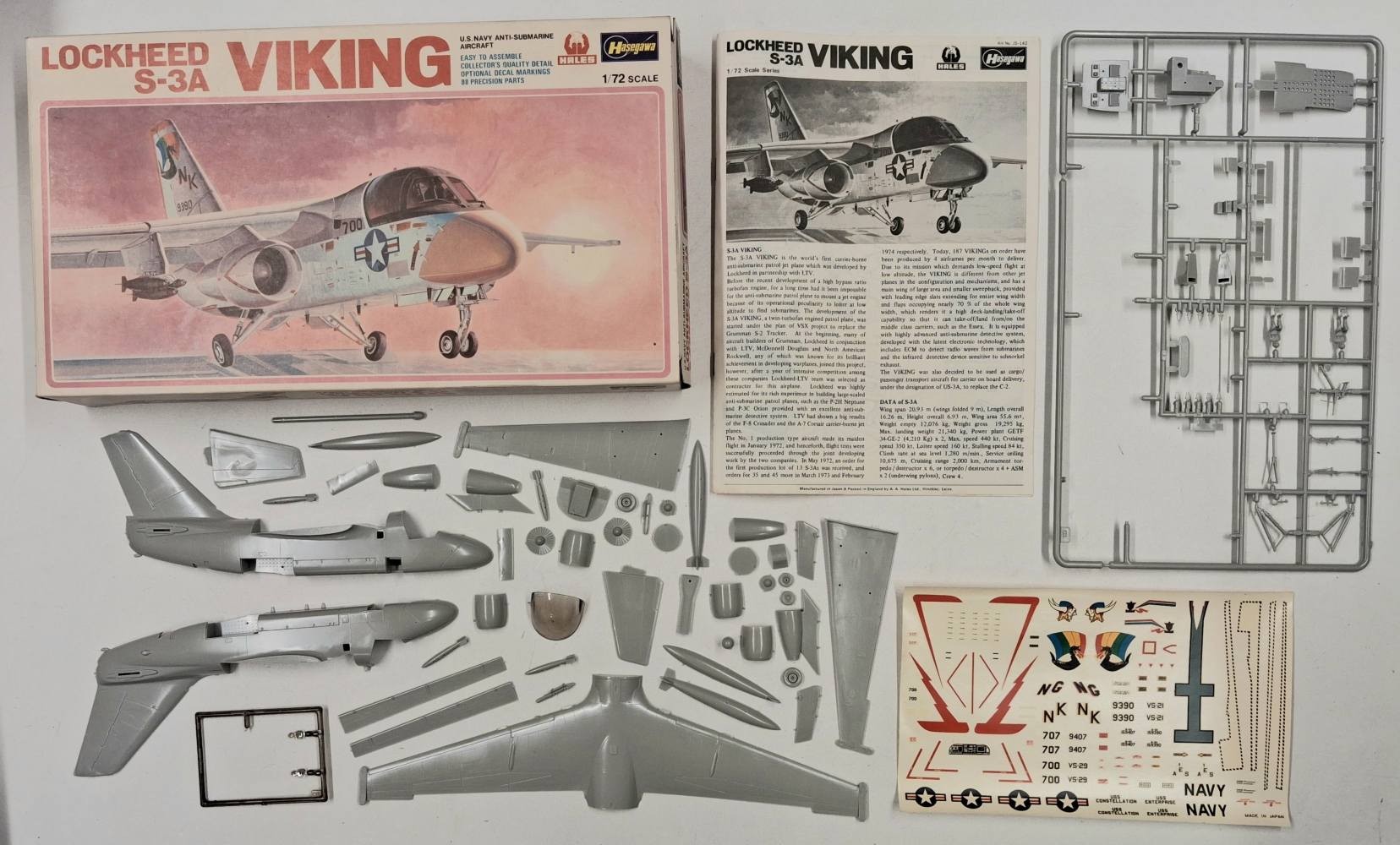 KINGKIT MODEL SCRAPYARD HASEGAWA JS-142 LOCKHEED S-3A VIKING DESPRUED Salvage Yard
