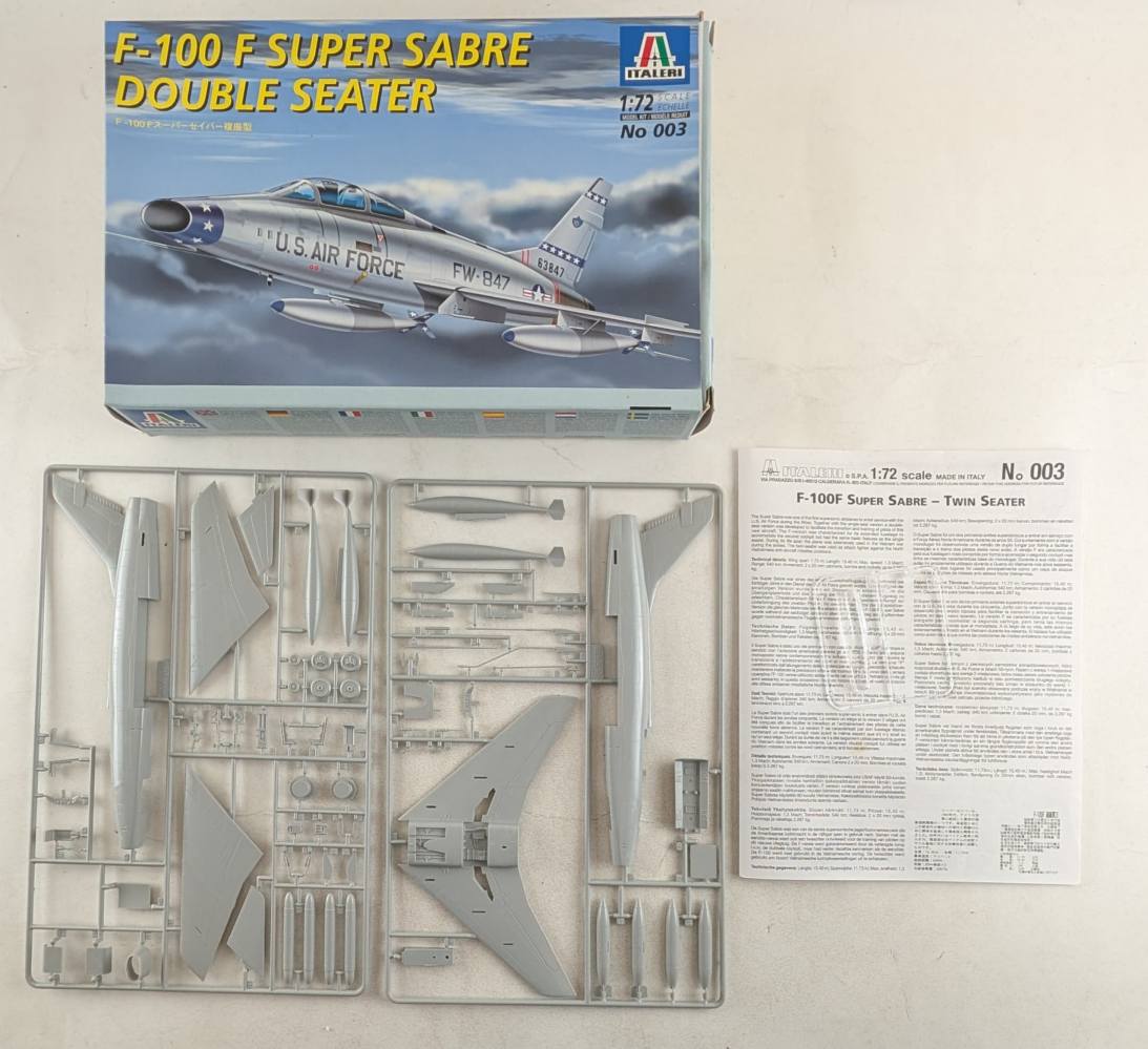 KINGKIT MODEL SCRAPYARD ITALERI 003 F-100 F SUPER SABRE DOUBLE SEATER NO DECALS Salvage Yard