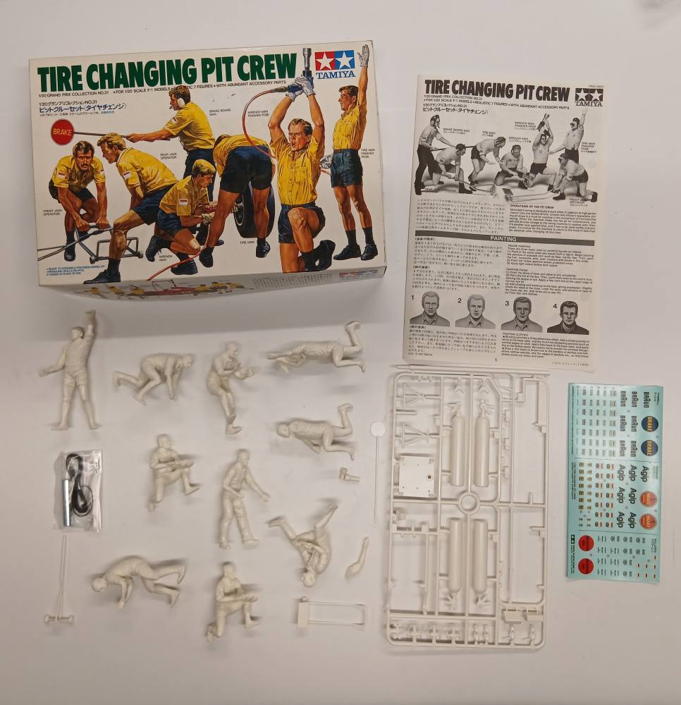 KINGKIT MODEL SCRAPYARD TAMIYA 20031.1200 TIRE CHANGING PIT CREW STARTED Salvage Yard