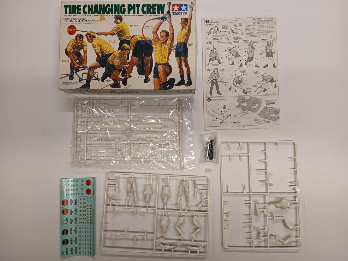 KINGKIT MODEL SCRAPYARD TAMIYA 20031.1200 TIRE CHANGING PIT CREW INCOMPLETE Salvage Yard