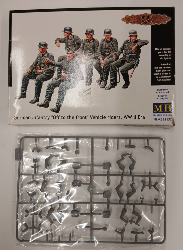 KINGKIT MODEL SCRAPYARD MASTERBOX 35137 GERMAN INFANTRY OFF TO THE FRONT INCOMPLETE Salvage Yard