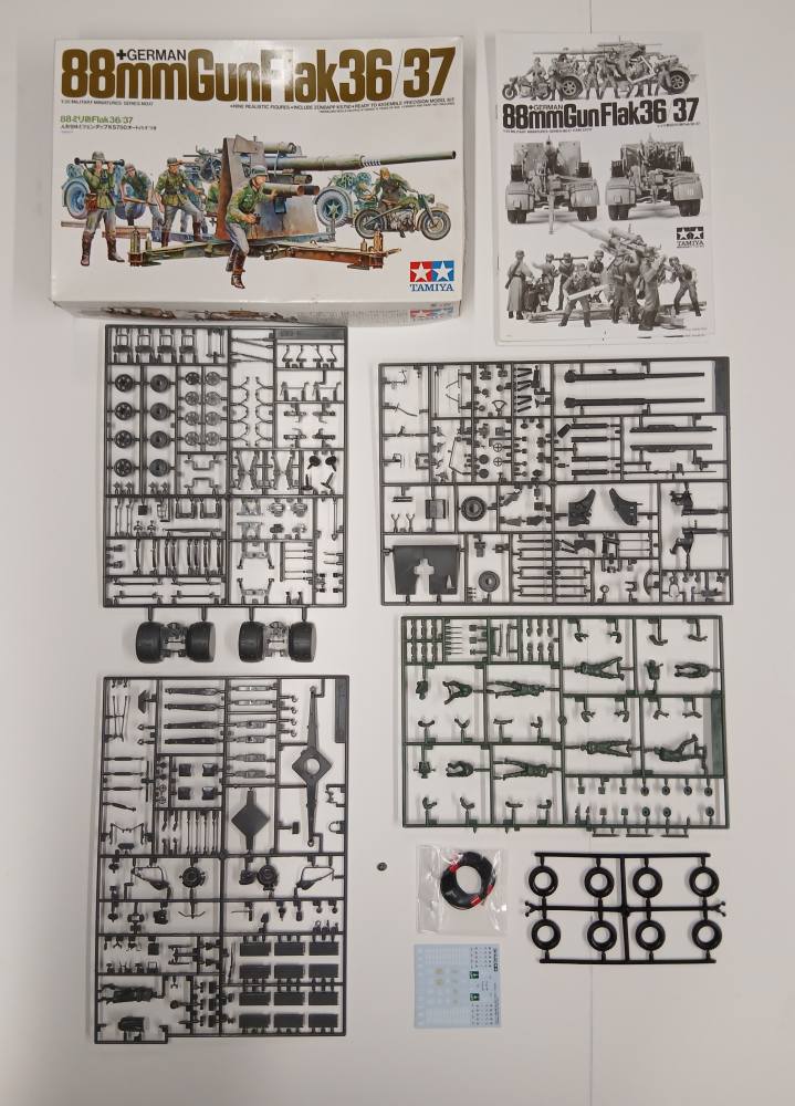 KINGKIT MODEL SCRAPYARD TAMIYA 35017.2800 88MMGUNFLAK36/37 INCOMPLETE Salvage Yard
