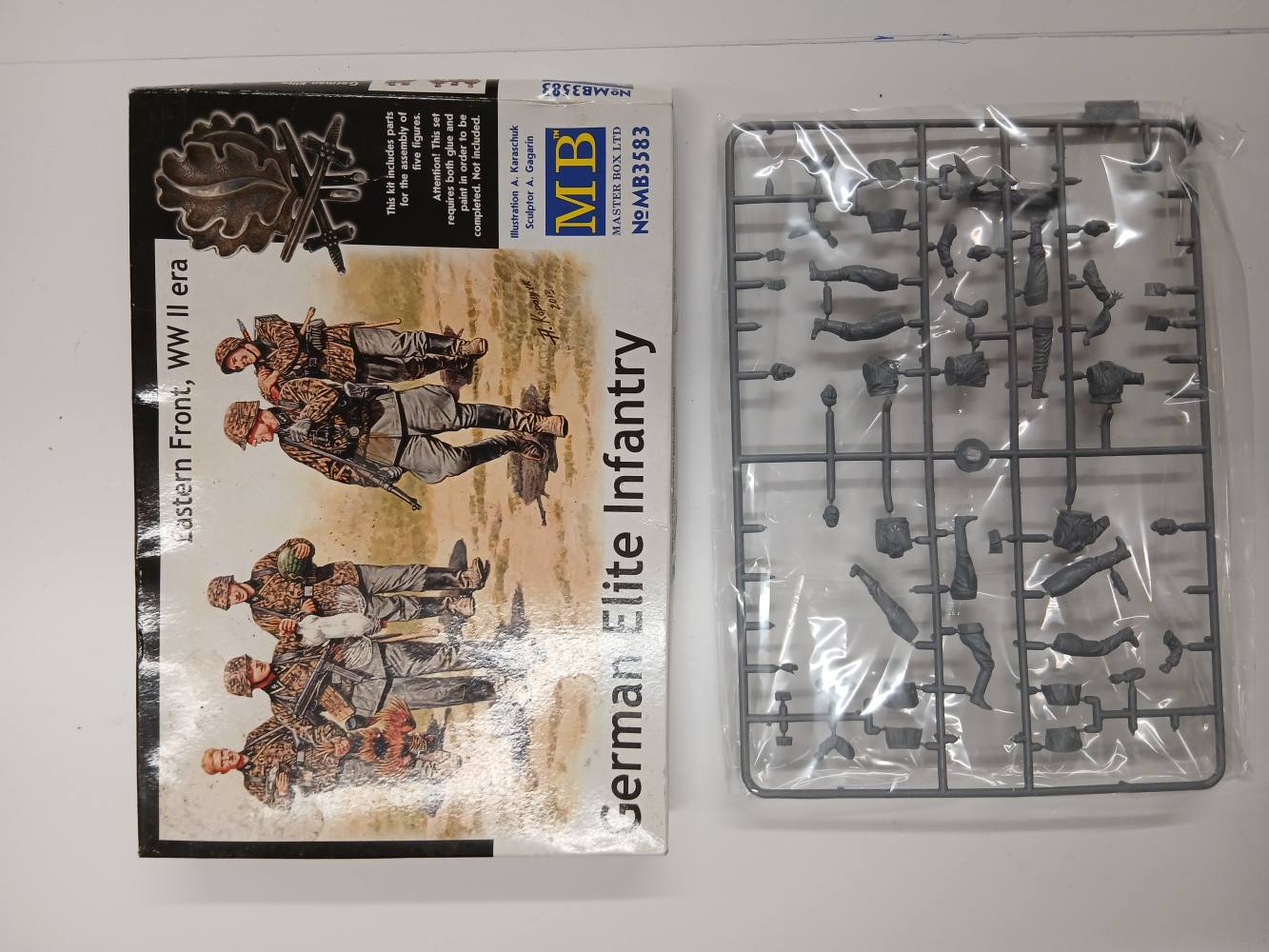 KINGKIT MODEL SCRAPYARD MASTER BOX LTD 3583 GERMAN ELITE INFANTRY EASTERN FRONT WWII ERA INCOMPLETE Salvage Yard