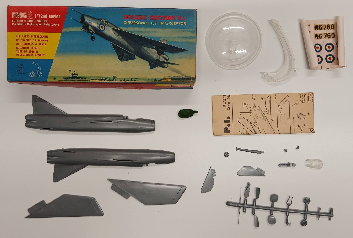 KINGKIT MODEL SCRAPYARD FROG F332P ENGLISH ELECTRIC P.1. CRACKED DECALS Salvage Yard
