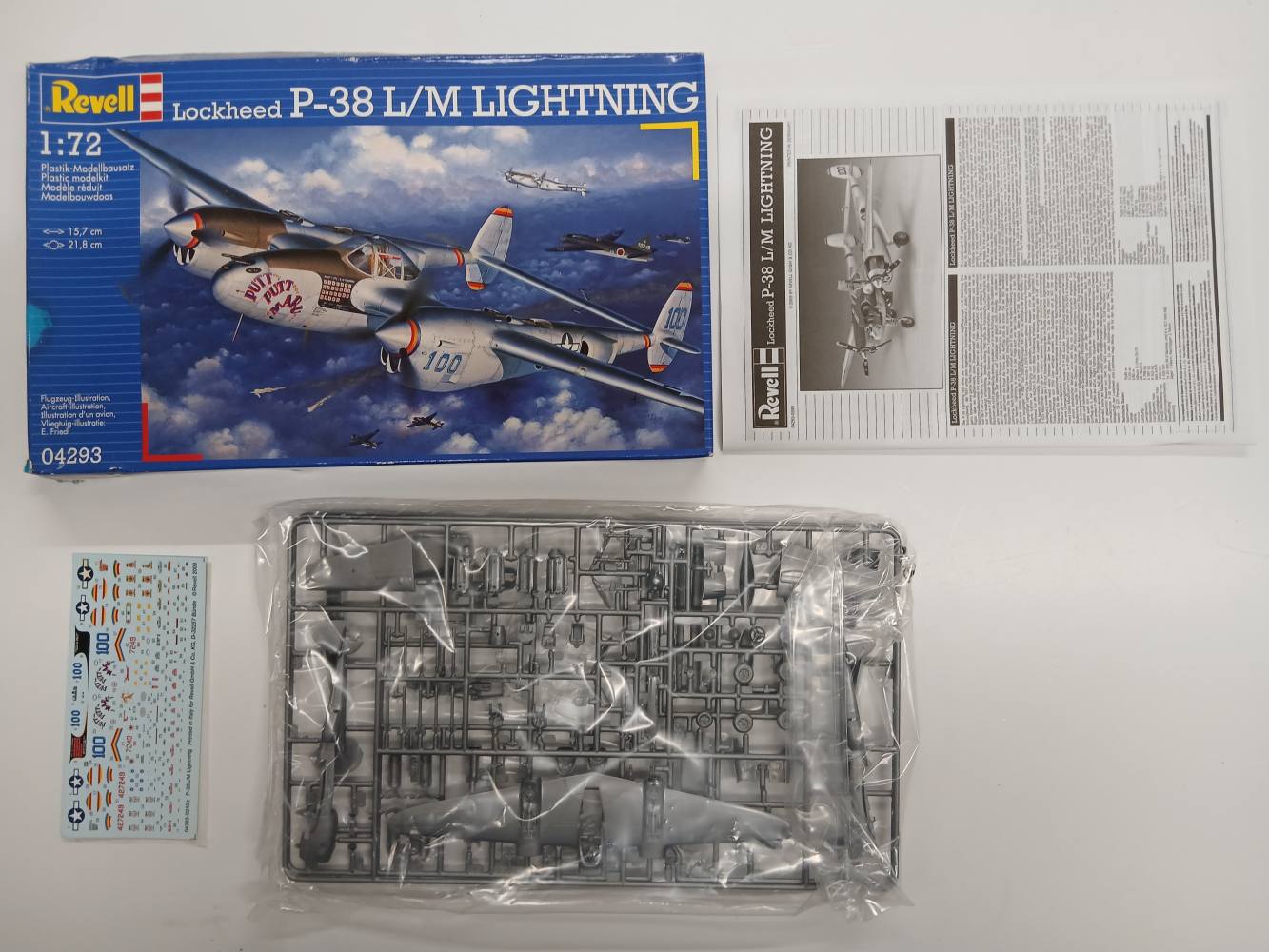 KINGKIT MODEL SCRAPYARD REVELL 04293 LOCKHEED P-38 LIGHTNING DAMAGED DECALS Salvage Yard