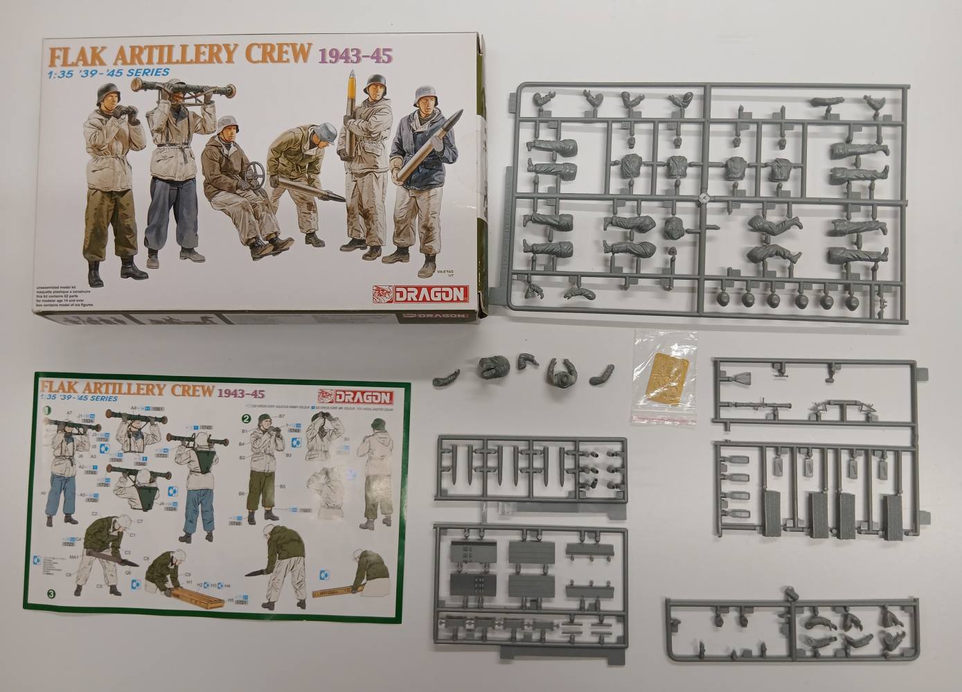KINGKIT MODEL SCRAPYARD DRAGON 6275 FLAK ARTILLERY CREW STARTED Salvage Yard