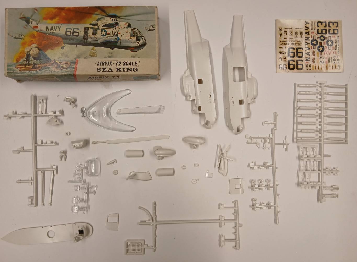 KINGKIT MODEL SCRAPYARD AIRFIX 390 SEA KING INCOMPLETE STARTED Salvage Yard