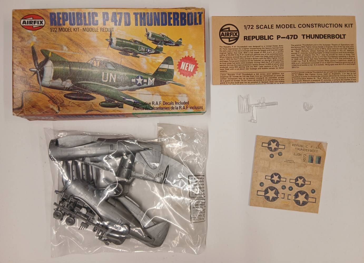 KINGKIT MODEL SCRAPYARD AIRFIX 02055 REPUBLIC P-47D THUNDERBOLT DAMAGED DECALS Salvage Yard