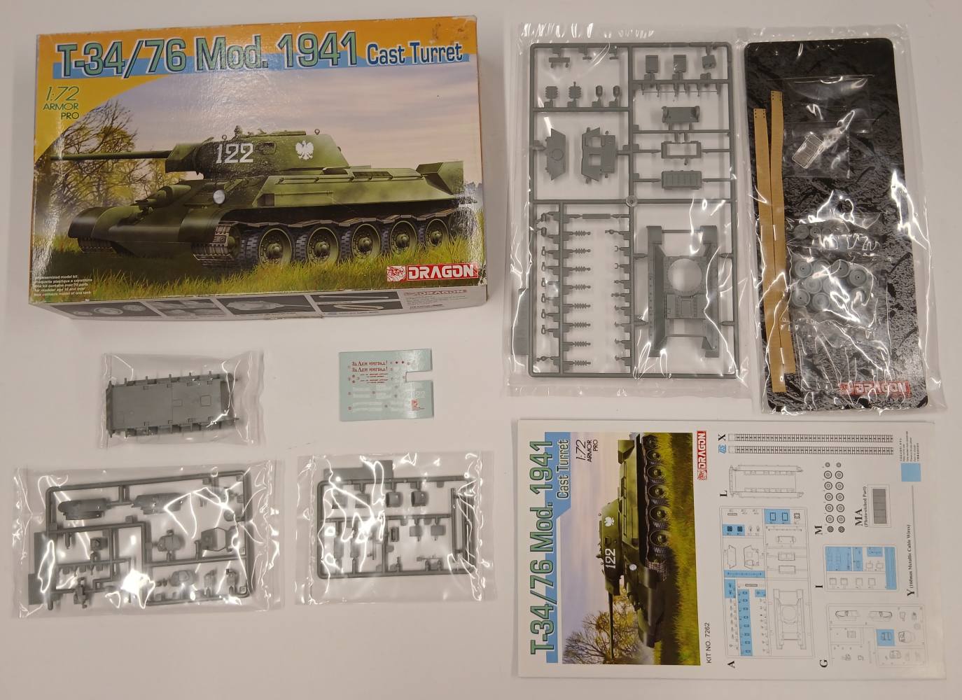 KINGKIT MODEL SCRAPYARD DRAGON 7262 T-34/76 MOD 1941 CUT DECALS Salvage Yard