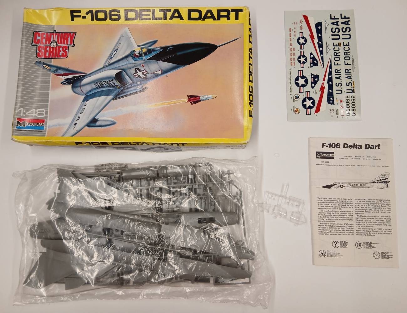 KINGKIT MODEL SCRAPYARD MONOGRAM 5828 F-106 DELTA DART CRACKED DECALS Salvage Yard