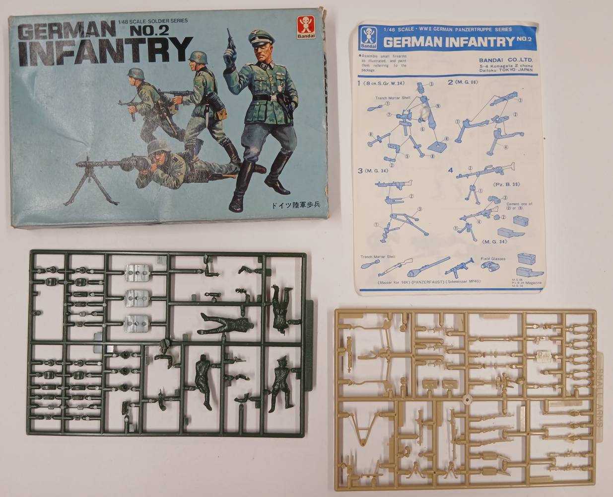 KINGKIT MODEL SCRAPYARD BANDAI 8243 GERMAN INFANTRY INCOMPLETE Salvage Yard