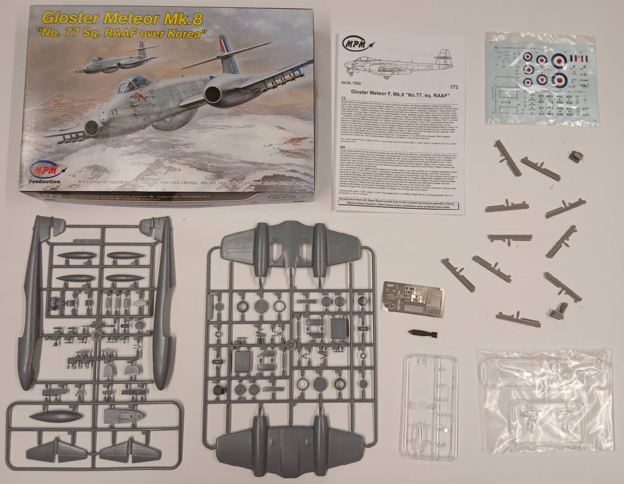 KINGKIT MODEL SCRAPYARD MPM PRODUCTION 72543 GLOSTER METEOR MK.8 INCOMPLETE Salvage Yard