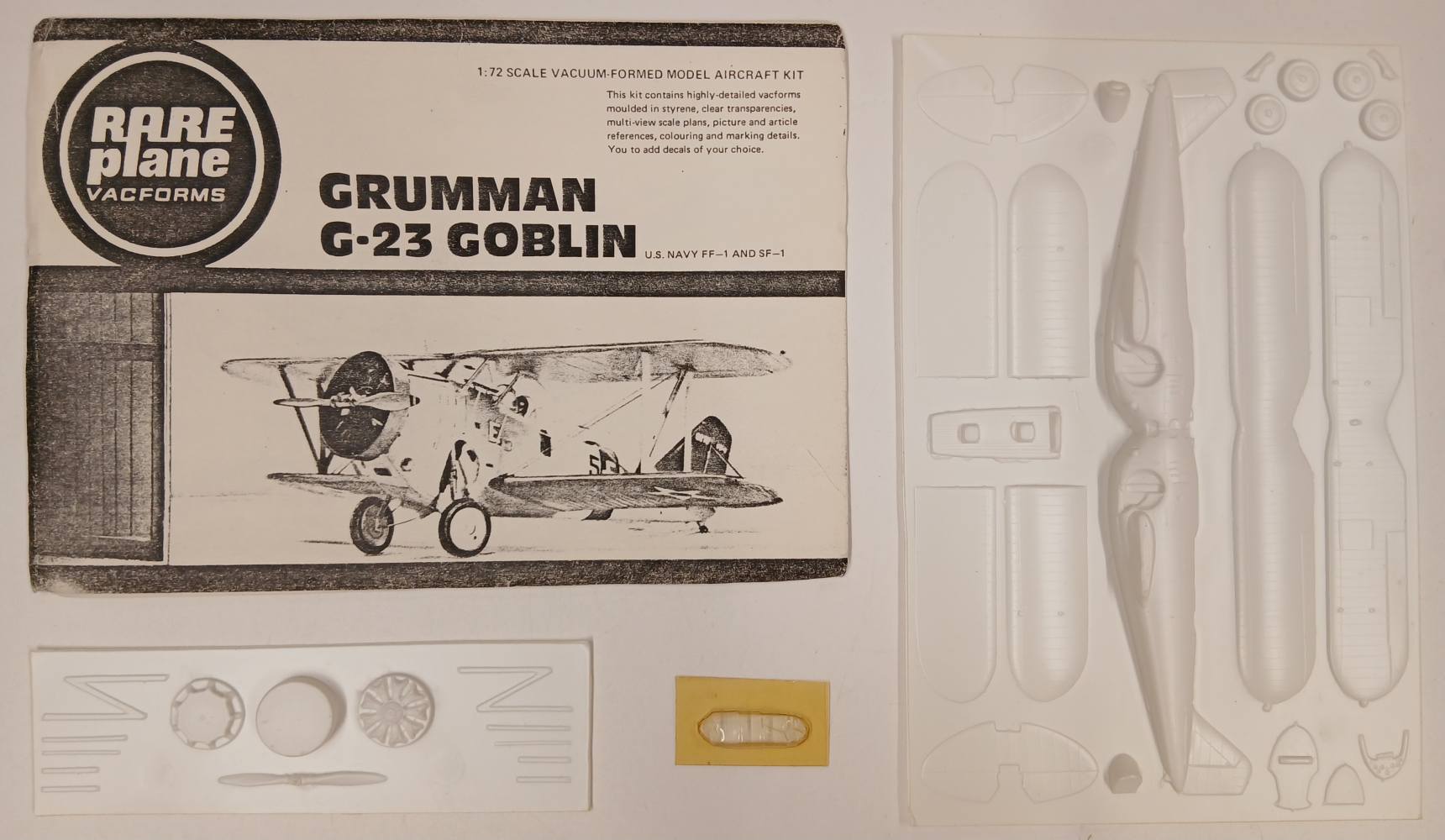KINGKIT MODEL SCRAPYARD RAREPLANE GRUMMAN G-23 GOBLIN DAMAGED CANOPY Salvage Yard